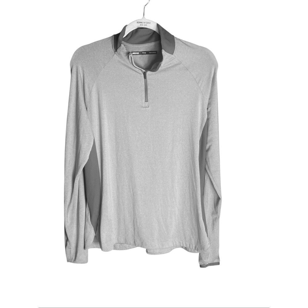 REI Co-op Men’s XL Gray Quarter Zip Pullover Long Sleeve Activewear Shirt